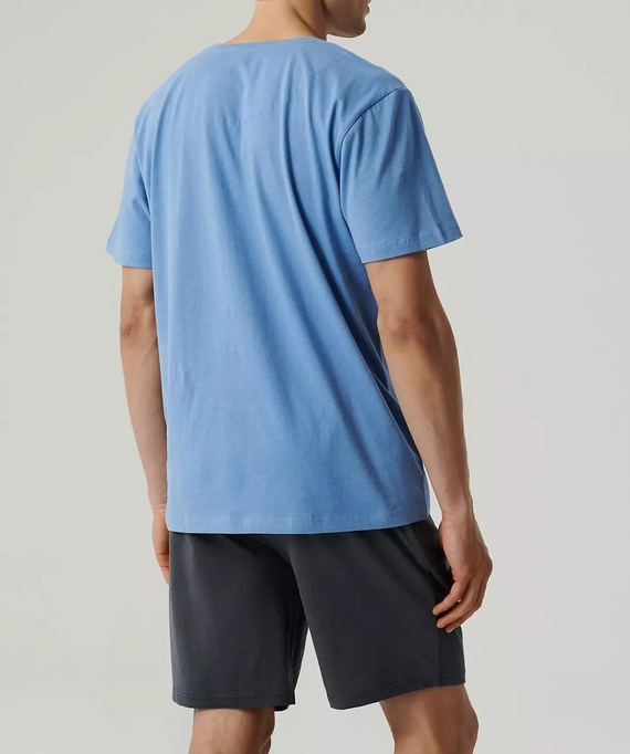 NMP-379 Herren-Kurzarmpyjama, Atlantic-Graphitblau