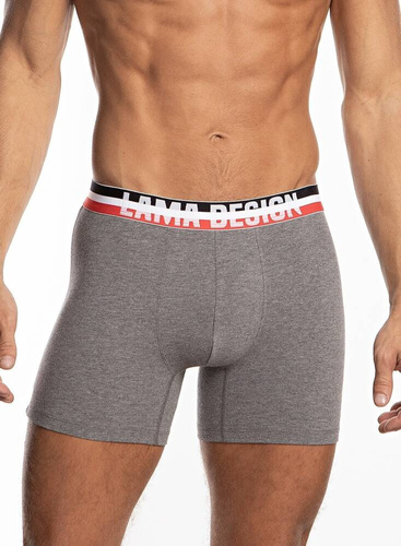 M-1052 SZG Herren Boxershorts Lama schwarz grau