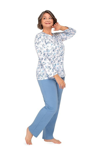 202 Maria III Martel Damenpyjama – 29 dunkelblau