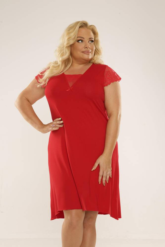 340 Fanny Nachthemd Plus Size Forex - rot