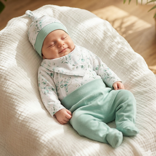 Babyset NINI Bio-Baumwolle Body Strampler Mütze Mädchen