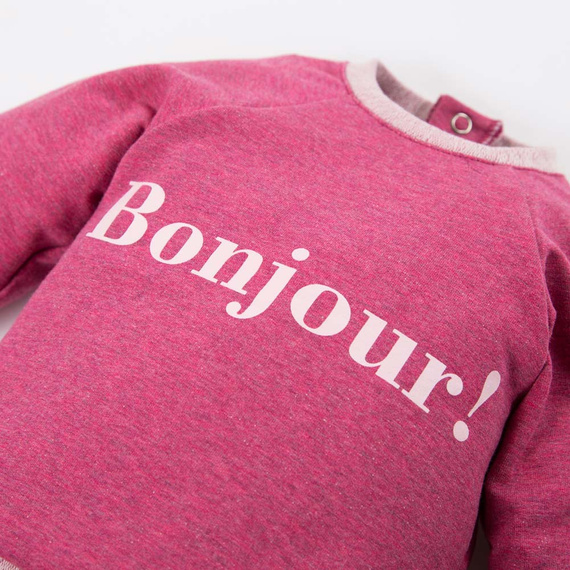 Hello World Eevi Mädchen-Sweatshirt – Burgund