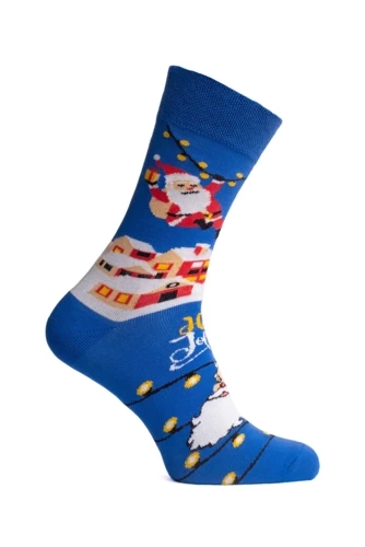 S163D Weihnachtsmann Lange Socken Italienische Mode