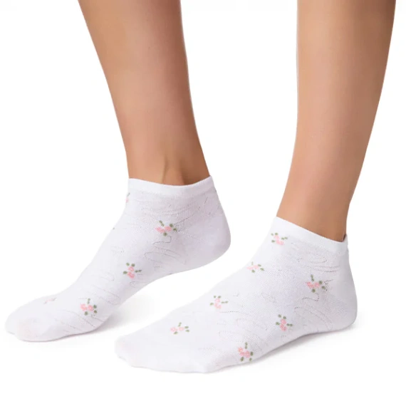 Damen Sneakersocken Steven 114 Summer, dünn, aus Baumwolle, weiß 169