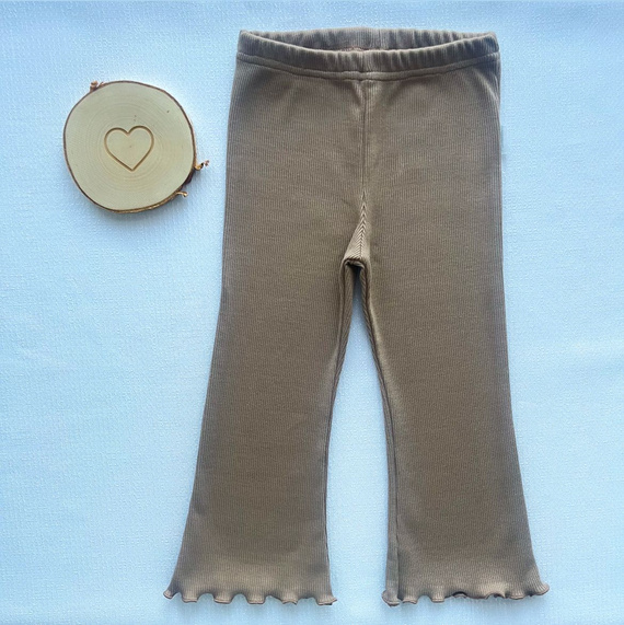 Leggings LJ816 Mamatti Ripp Schlag 97% Baumwolle elastisch – braun