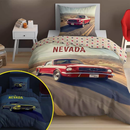 5210 A Fluo 40 Im Dunkeln leuchtende Baumwollbettwäsche Detexpol Auto