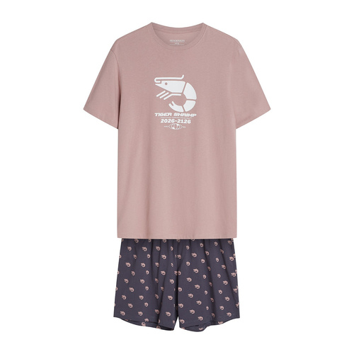 Herrenpyjama Brad 44520 Henderson 100% Baumwolle Kurzarm Shorts