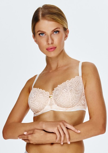 2554 Lupoline beige BH - elegante Spitze, weiche Bügel-Cups