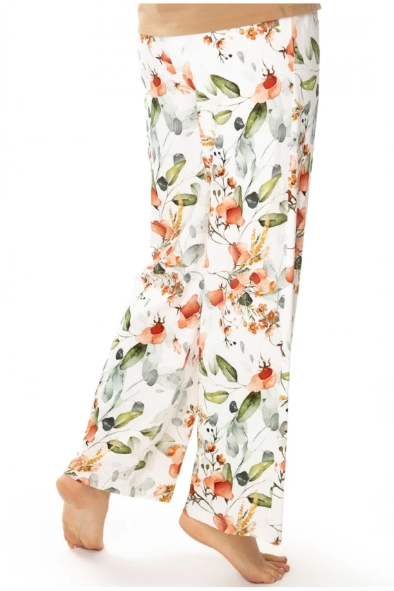 86679 Pyjamahose Marcella Möwe mit Blumendruck