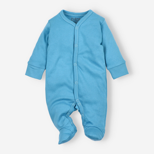 NINI ABN-3964 Babystrampler blau 100% Bio-Baumwolle Jungen