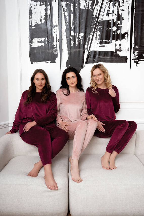 Akara Damen-Set Italienische Mode - puderrosa 