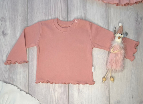 BI003 Mamatti Langarmbluse für Mädchen – hellrosa