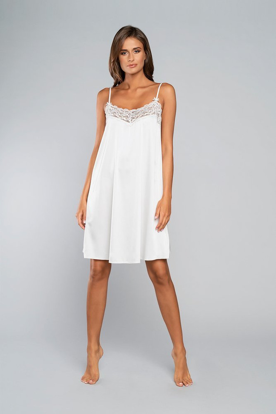 Touch Nachthemd schmaler Träger, kurz Italia Fashion - ecru