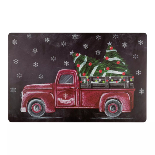 Weihnachts-Tischset für Autos von Spod Igły i Nitki – Weihnachts-Tellermatte, doppelseitig