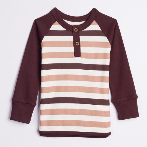 227139 Nicol BENEK Jungen Raglan-Henley-Shirt mit Streifen, langärmlig