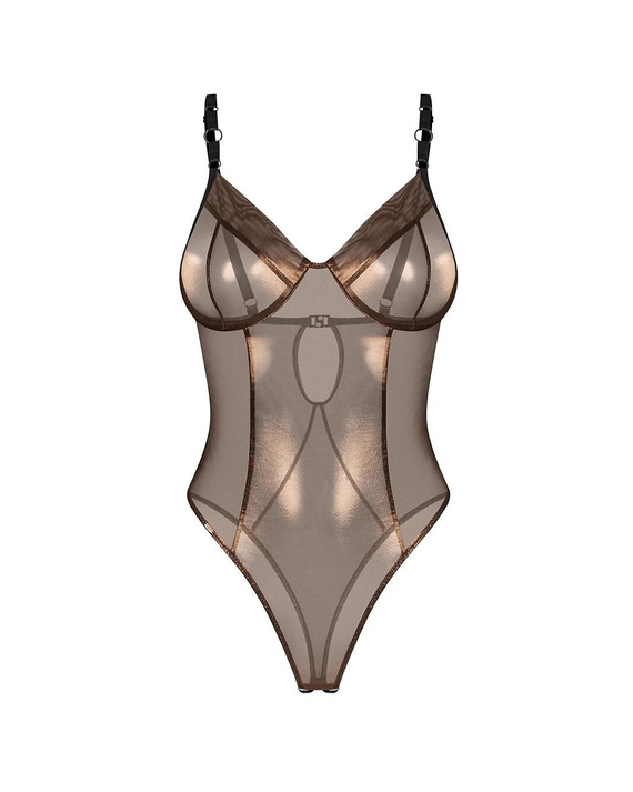 Soranna Crotchless Teddy Obsessive Bodysuit Gold – sexy Damen-Body mit offenem Schritt