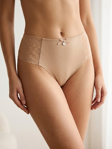Damen-Slip Lama L-MOD1601 BI-06 Modal Spitze 2er-Pack mit Schleife
