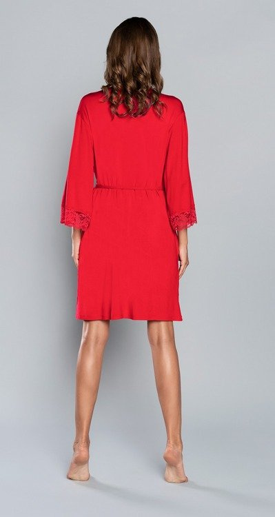 Samaria Robe Italienische Mode 3/4 Ärmel - rot 