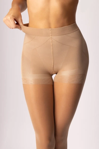 Push-up Damenstrumpfhose 15 DEN | Modellierend, Transparent, Po-Lifting-Effekt Mona beige