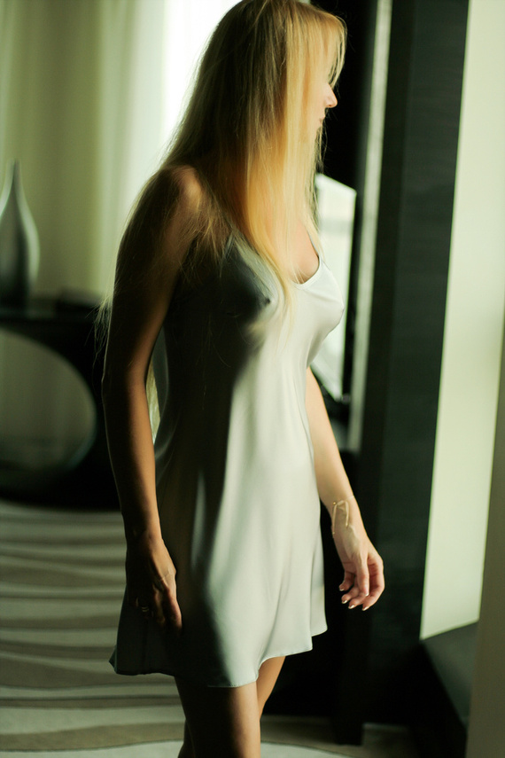 Ibiza Slips Damen Satinhemd Kalimo - silber