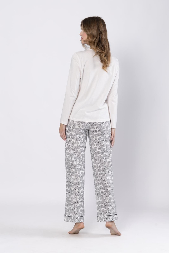 Baśka 1698 Leveza Pyjama, schwarz – klassisch, zweiteilig, bequem