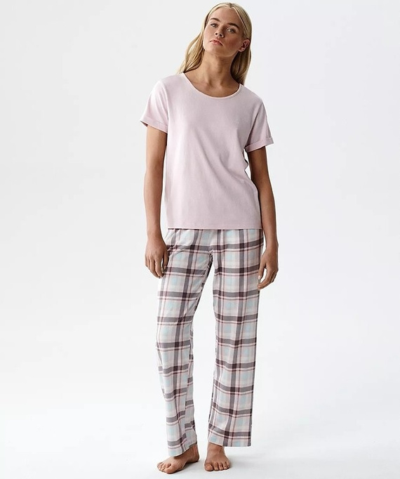 Damenpyjama Atlantic NLP-513 Modal Baumwolle kurzarm mit Taschen