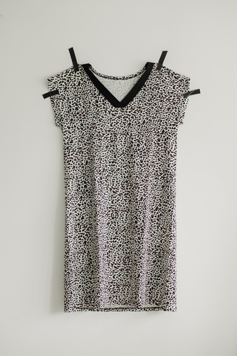 853 Kendall De Lafense - Panther Nachthemd aus Viskose - ecru camouflage