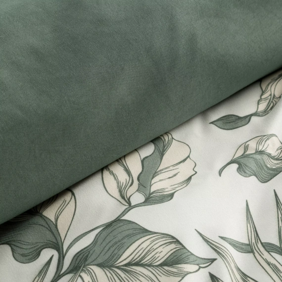 Bettwäsche Donna Design 91 Blumenmuster wendbar weich mit Reißverschluss