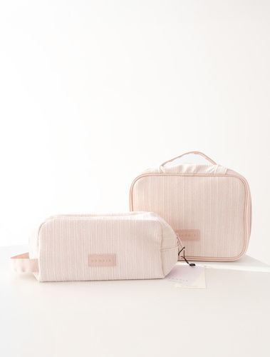 Kosmetiktasche Small SENSIS – Rosa, Mit Logo und Fächern, Mit Reißverschluss