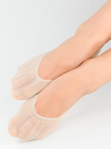 Damen Ballerina Socken Noviti SN065 dünn perforiert Baumwolle Silikon