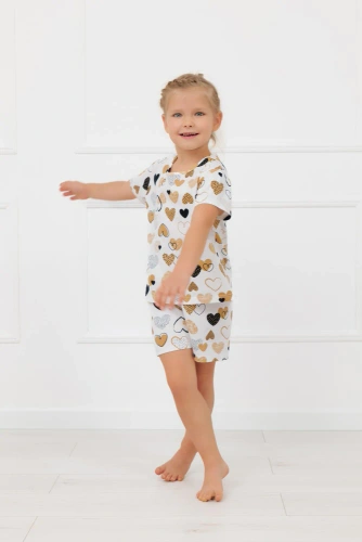 Mädchen Pyjama Ariela Italian Fashion – Baumwolle, Kurzarm, Shorts