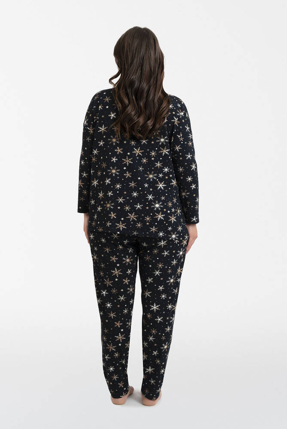 Laponia Damen Schlafanzug langarm, lange Hose Italian Fashion - Druck