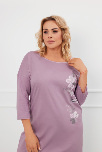 Ibena Nachthemd, 3/4 Ärmel Italian Fashion - heather