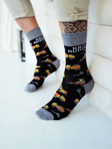 0125-061 Construction King Milena Herrensocken – schwarz