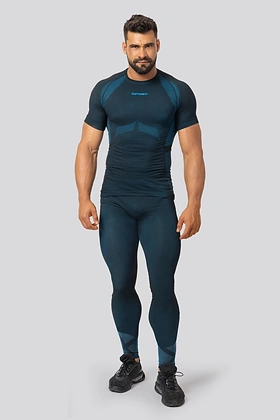 Brubeck Breeze 2.0 Herren Thermoshirt Nilit Breeze kurzarm Schwarz/Blau