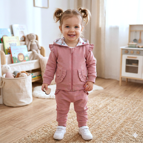 Nini Kinder-Jogginghose Little Mouse 95% Bio-Baumwolle – Made in Polen