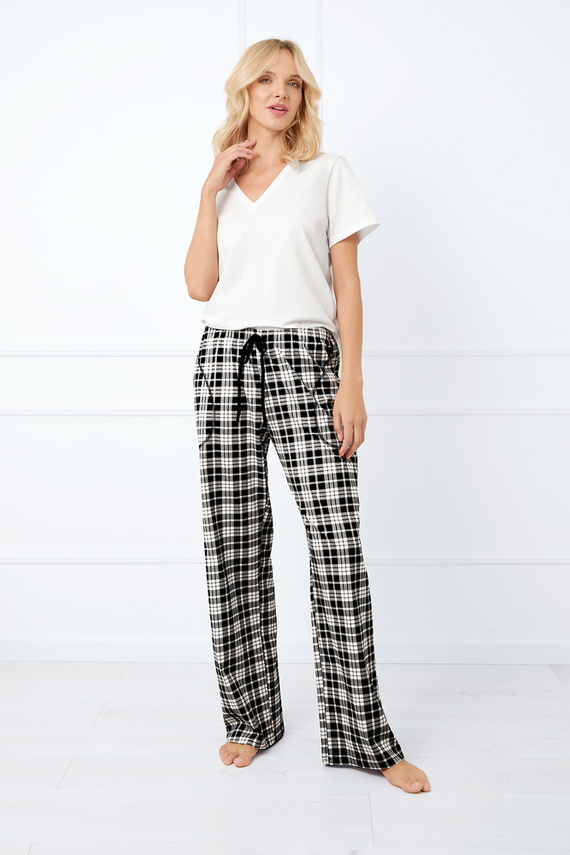 Klara Damen Pyjamahose, lang Italienische Mode - Druck