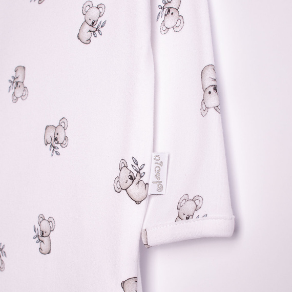 Body für Babys Nicol 223097 Figo 100% Baumwolle Koala Langarm Weiß