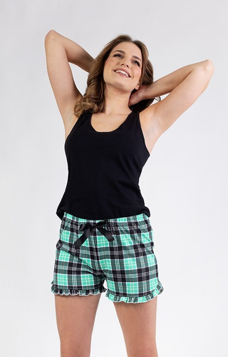 695 Regina Damen-Pyjama – Schwarz