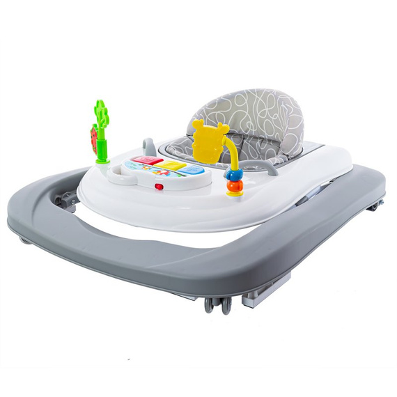 W2208UR2 Lauflernhilfe mit interaktivem Eurobaby-Panel in Grau