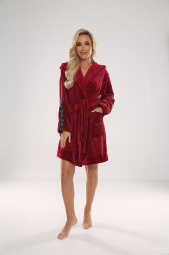 626 Abigail Damen Kurzer Morgenmantel Forex - kastanienbraun