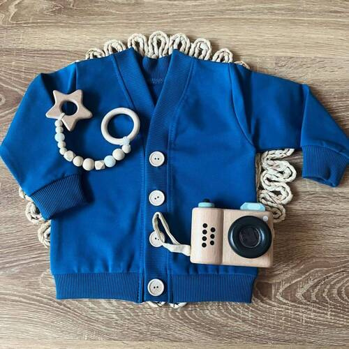 MD010 Mamatti Baby-Strickjacke – blau