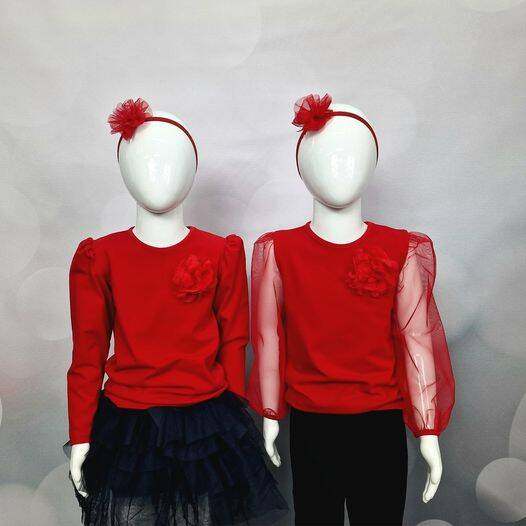 Rossa II Kinder-Langarmbluse Bambarillo rot