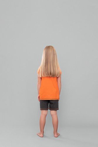Blonde Mädchen Schlafanzug Italian Fashion - orange/dunkel melange