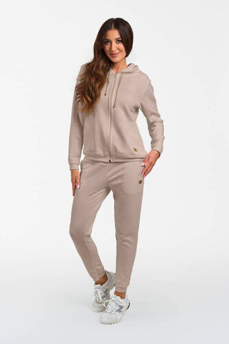 Roma Damen Sweatshirt mit Kapuze Italian Fashion - beige