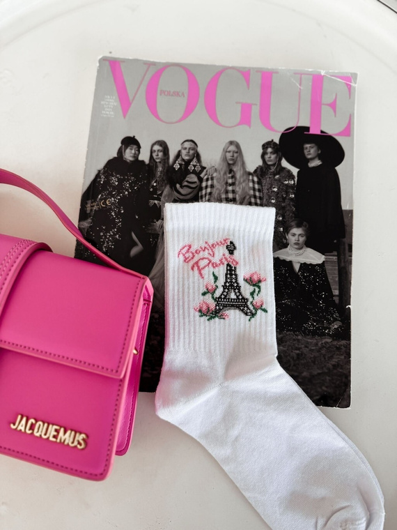 0200-166 Bonjour Paris Milena Damensocken – weiß