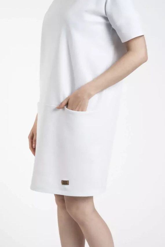 Karina Damen-Tunika mit kurzen Ärmeln Italian Fashion - weiß