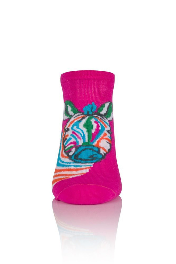 S118S Zebra Socken Füße Italienische Mode - Amaranth Druck
