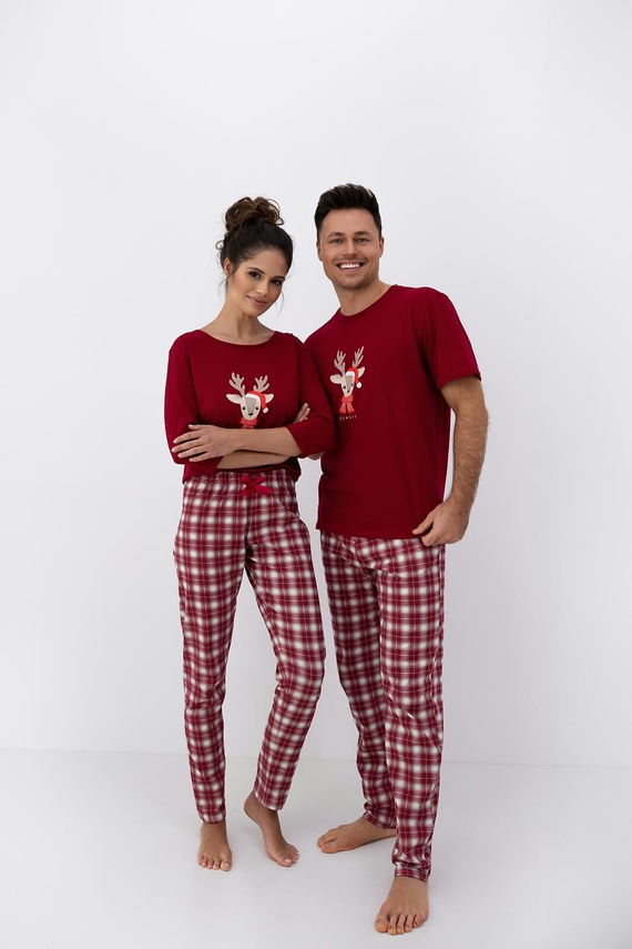Mallory Pajamas Sensis – Baumwollpyjama für Damen mit langer Hose und Weihnachtsdruck