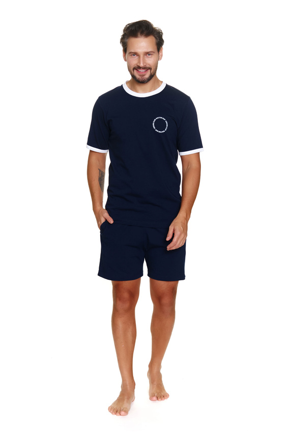 7218 Doctor Nap Herren-Pyjama – Marineblau